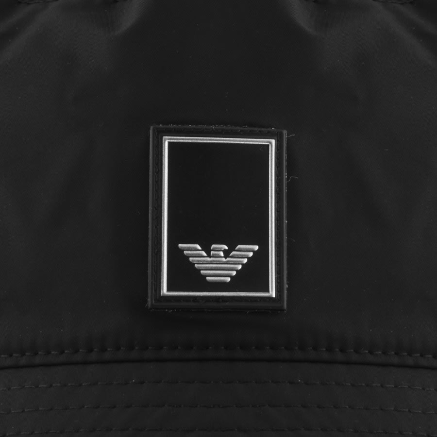 Alternative Image for ProductEmporio Armani Logo Bucket Hat Black3